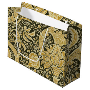 Sacola Para Presentes Grande Padrão ouro Indiano, William Morris