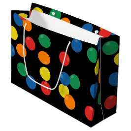 Sacola Para Presentes Grande Padrão preto colorido