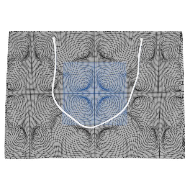 Sacola Para Presentes Grande Padrão Wireframe 08.B LGrey BG (Frente)