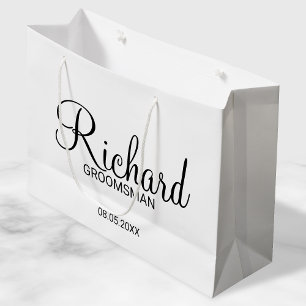 Sacola Para Presentes Grande Padrinho de casamento Personalizado de Script Mode