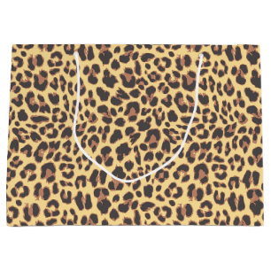 Sacola Para Presentes Grande Padrões da pele animal do impressão do leopardo