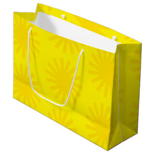 Sacola Para Presentes Grande Padrões de sol amarelo bonito diversão alegre e 
