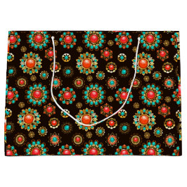 Sacola Para Presentes Grande Padrões Étnicos Sem Costura