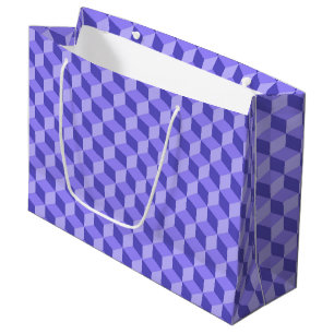 Sacola Para Presentes Grande Padrões GEOMÉTRICOS DE CUBO BRILHANTES