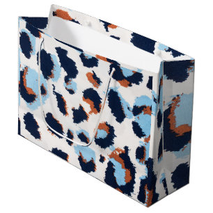 Sacola Para Presentes Grande Padrões Leopardo Funky Zoo Arte Animal