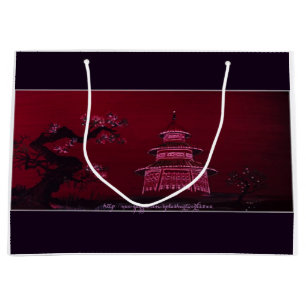 Sacola Para Presentes Grande "Pagota Chinesa"