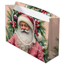 Pai Natal Rosa Elegante