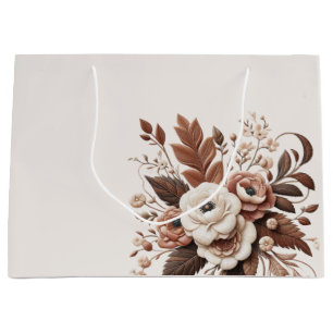 Sacola Para Presentes Grande País Elegante Moderno Ocidental- Floral