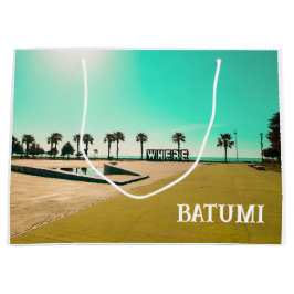 Sacola Para Presentes Grande Paisagem da Arquitetura do Batumi Georgia