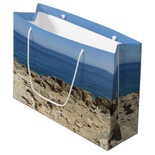 Sacola Para Presentes Grande Paisagem Mediterrânica das Ilhas Gregas