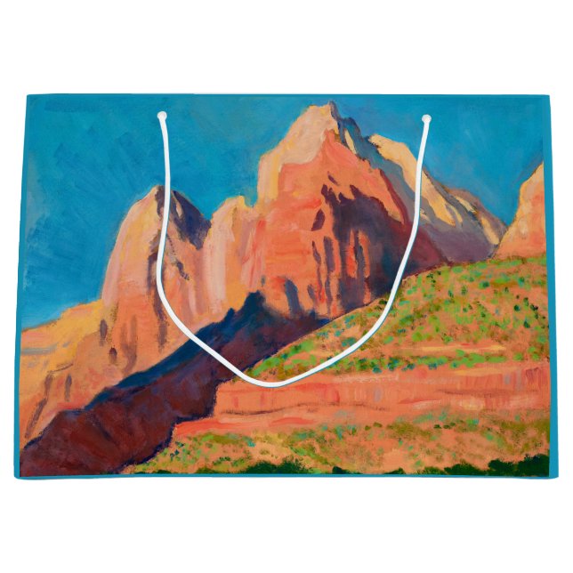 Sacola Para Presentes Grande Paisagem, Parque Nacional do Zion, por Maynard Dix (Frente)