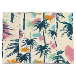 Sacola Para Presentes Grande Palm Decorted Gift Bag