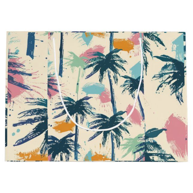 Sacola Para Presentes Grande Palm Decorted Gift Bag (Frente)