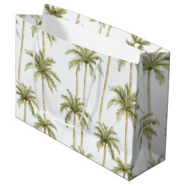 Sacola Para Presentes Grande Palmeiras Tropicais