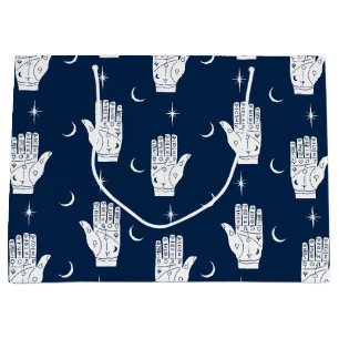Sacola Para Presentes Grande Palmistry Large Gift Bag Com Mãos De Chiromancy