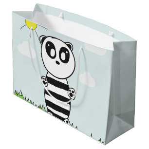 Sacola Para Presentes Grande Panda Kids