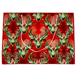 Sacola Para Presentes Grande Papai noel Secretive Reindeer