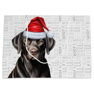 Sacola Para Presentes Grande Papais noeis de Natal Engraçados Feriado Preto de