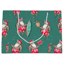 Papais noeis de Surfin Negra Saco de Presente Trop