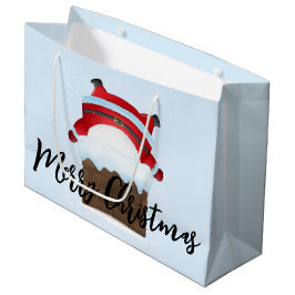 Sacola Para Presentes Grande Papais noeis presos na chaminé