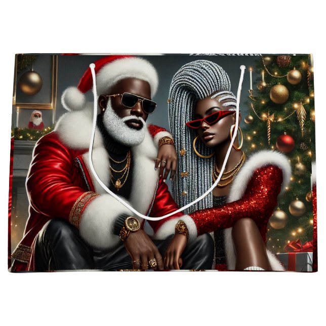 Sacola Para Presentes Grande Papais noeis Quic Urbanos (Frente)