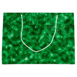 Sacola Para Presentes Grande Papel Alumínio Verde Elegante