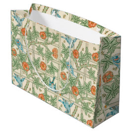 Sacola Para Presentes Grande Papel de Parede Vitoriano Treliça William Morris