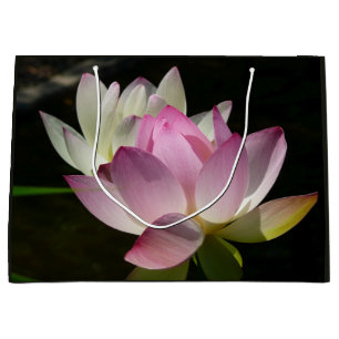 Sacola Para Presentes Grande Par de Flores de Lotus II