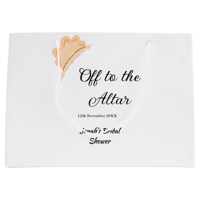 Sacola Para Presentes Grande Para o altar do chapéu laranja de capa de chuveiro (Frente)