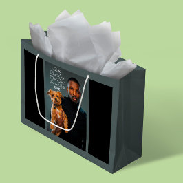 Sacola Para Presentes Grande Para o melhor Pai de cães alguma vez personalizado