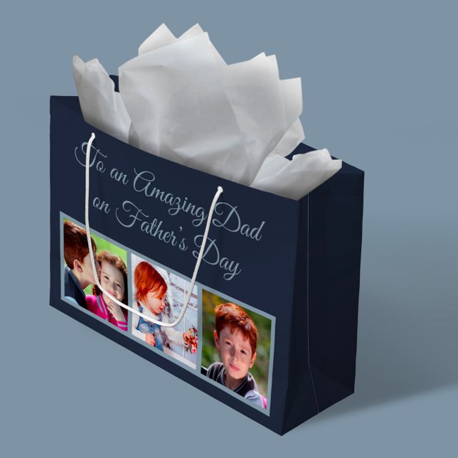 Sacola Para Presentes Grande Para um Pai incrível na foto do dia do pai (Criador carregado)