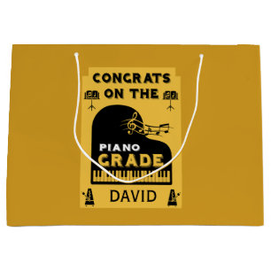 Sacola Para Presentes Grande Parabéns de Piano Music Exam