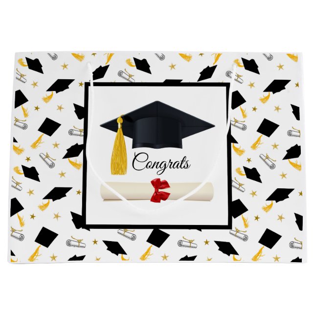 Sacola Para Presentes Grande Parabéns Graduação (Frente)