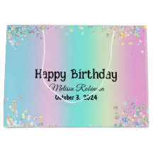 Parabéns Holográfico do Modem Pastel