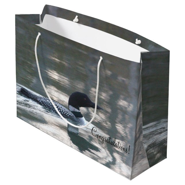 Sacola Para Presentes Grande Parabéns Loon Bag (Verso inclinado)