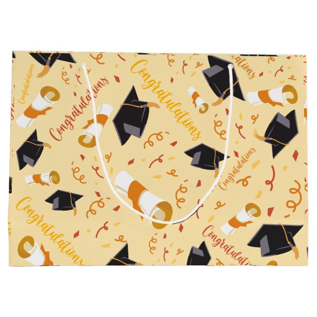 Sacola Para Presentes Grande Parabéns pela formatura  (Verso)