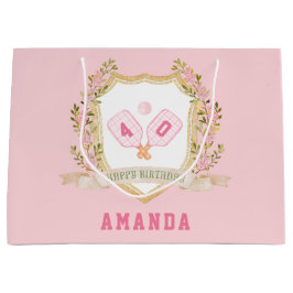 Sacola Para Presentes Grande Parabéns Pickle Pink Ball Feliz