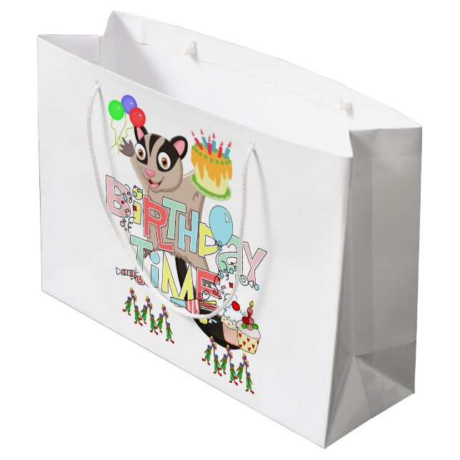 Sacola Para Presentes Grande Parabéns, Presente Bag Possum (Verso inclinado)