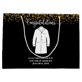 Sacola Para Presentes Grande Parabéns White Casaco Médico Médico