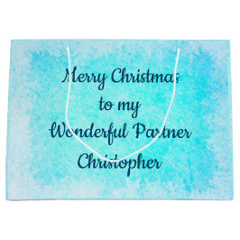 Sacola Para Presentes Grande Parceiro de Natal Personalizado