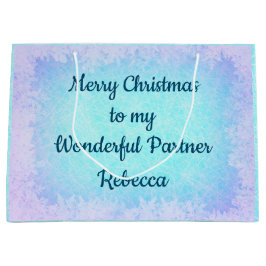 Sacola Para Presentes Grande Parceiro de Natal Personalizado