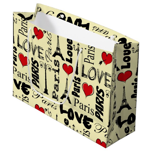 Sacola Para Presentes Grande Paris (Frente inclinada)