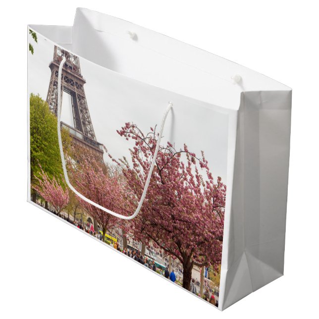 Sacola Para Presentes Grande Paris na primavera Gift Bag (Frente inclinada)