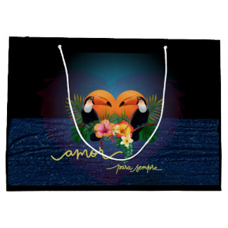 Sacola Para Presentes Grande Parot Tropics Gift Bag - Love