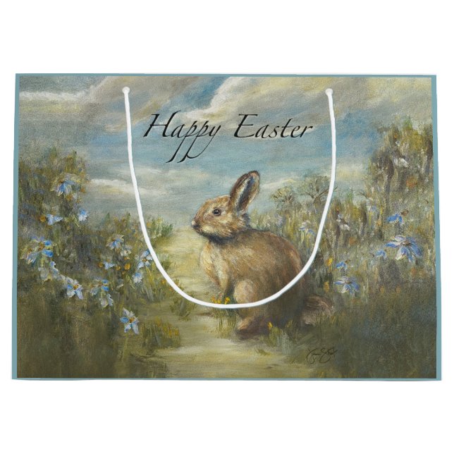 Sacola Para Presentes Grande Páscoa da Bunny Lane (Frente)