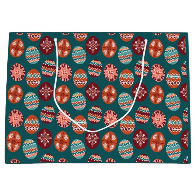 Sacola Para Presentes Grande Páscoa festiva Saco do Presente (Frente)