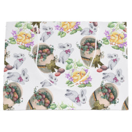 Sacola Para Presentes Grande Páscoa Vintage