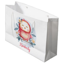 Sacola Para Presentes Grande Passarinho Fofo Personalizado