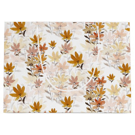 Sacola Para Presentes Grande Pastel Boho Mustard Amarelo