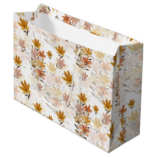 Sacola Para Presentes Grande Pastel Boho Mustard Amarelo